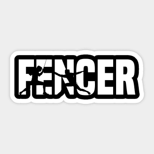 Fencer (white) Sticker